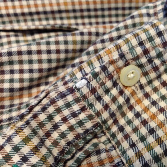 Vintage Tommy Hilfiger Shirt Brown Checked Retro 80s 90s Made in Taiwan Medium - Picture 10 of 11
